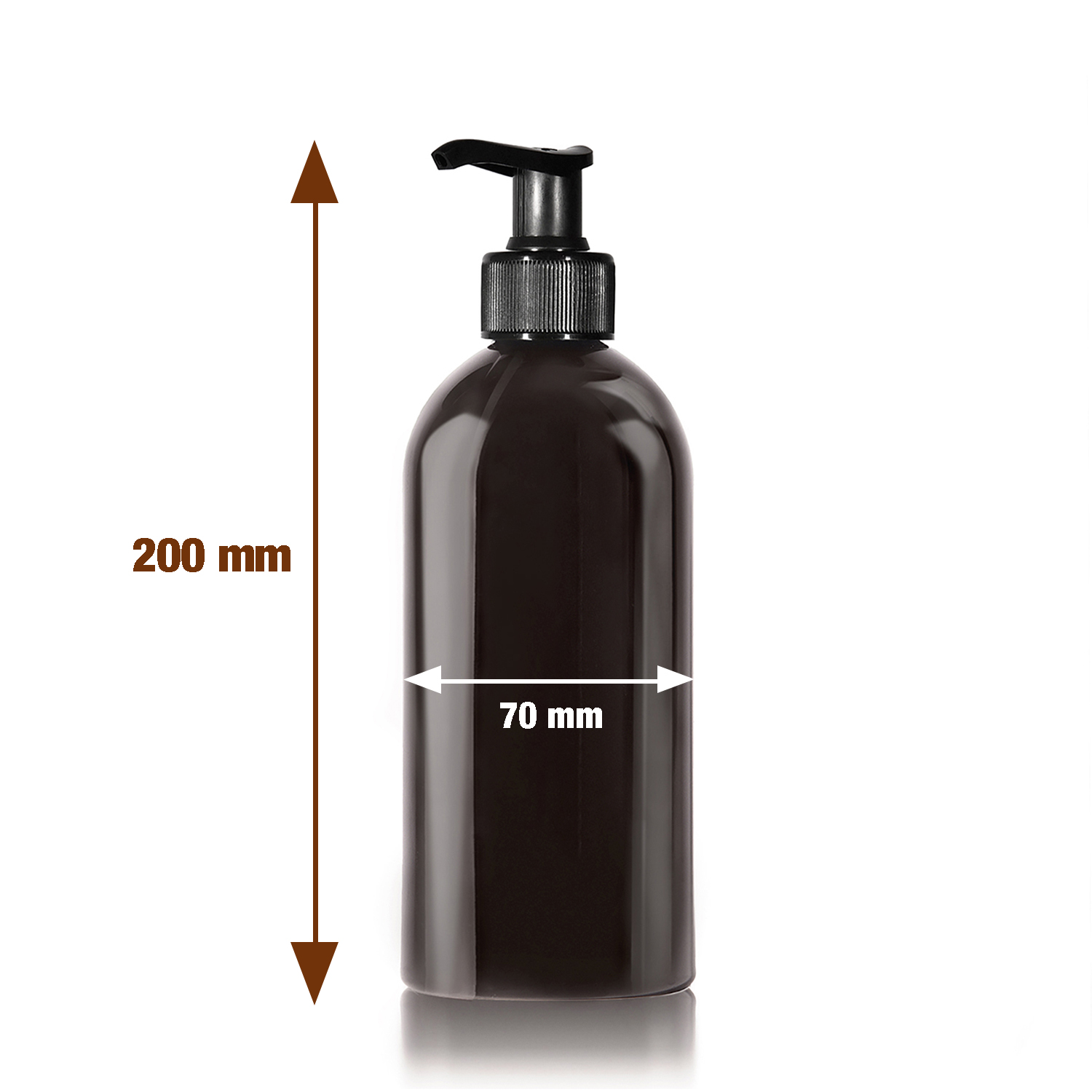 2 x 500ml Seifenspender aus Kunststoff schwarz + Etiketten