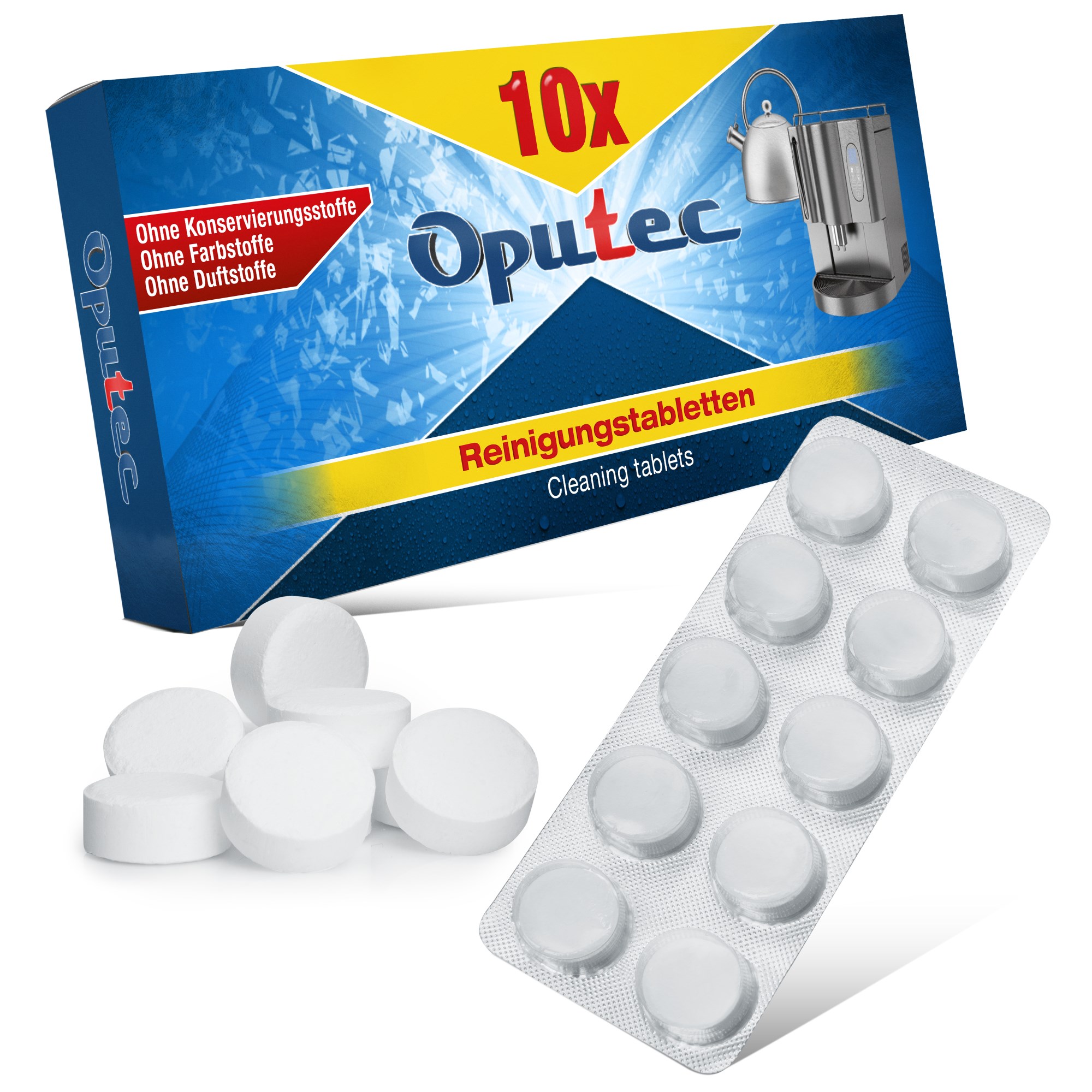 10x Kaffeevollautomaten Reinigungstabletten - Entfetter-Tabletten á 2g