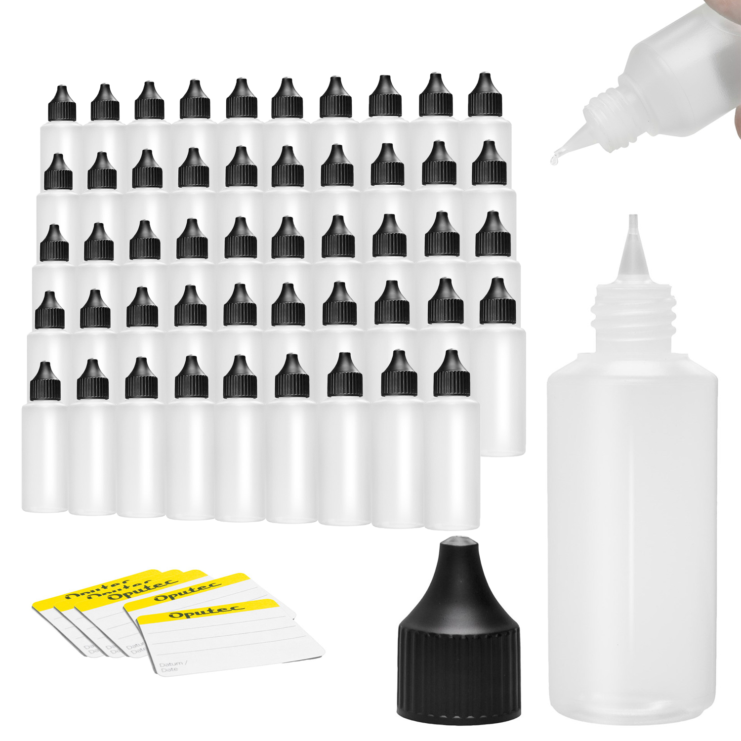 50 x 100ml Dosierflaschen / Liquid-Flaschen mit Tröpflerspitze